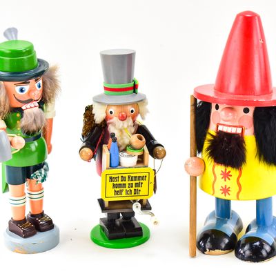Sale Photo Thumbnail #131: GERMAN CARVED WOODEN NUTCRACKERS & INCENSE SMOKER