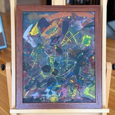 Sale Photo Thumbnail #50: ZACK BUTLER, ABSTRACT ON CANVAS, #1