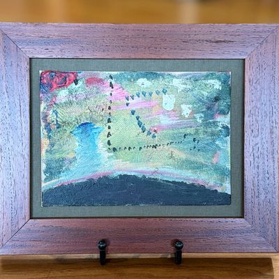 Sale Photo Thumbnail #48: ZACK BUTLER, ABSTRACT PAINTING ON CANVAS