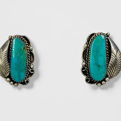 Dorothy Secatero Sterling & Turquoise Earrings