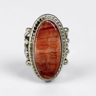 Navajo Spiny Oyster Shell & Silver Ring