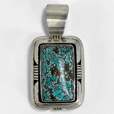 Etta Endito Turquoise & Sterling Navajo Pendant