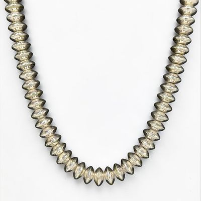 Navajo Pearls Sterling Silver Beaded Necklace