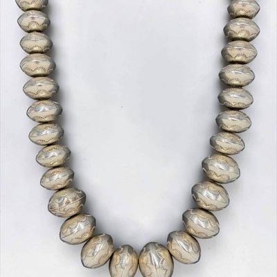 F. Laner Navajo Sterling Silver Beaded Necklace