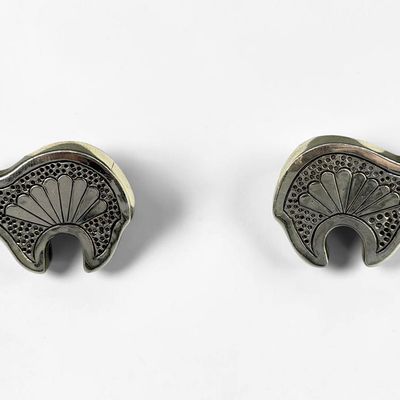 Navajo Sterling Silver Bear Earrings