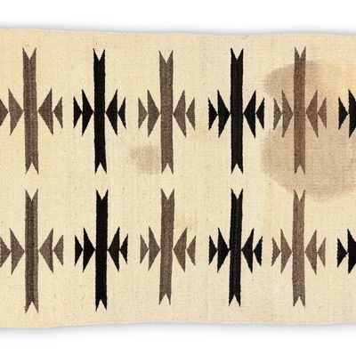 Navajo Arrow Motif Fringed Rug