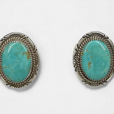 Navajo Silver & Turquoise Earrings
