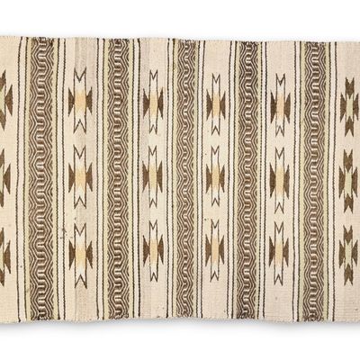 Navajo Banded Stepped Diamond Wool Rug