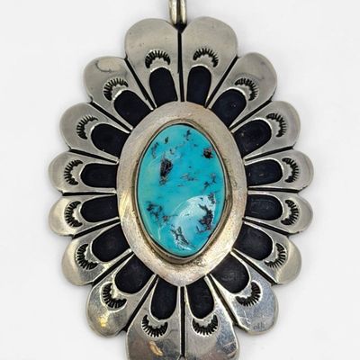 Tommy Singer Sterling Silver & Turquoise Pendant