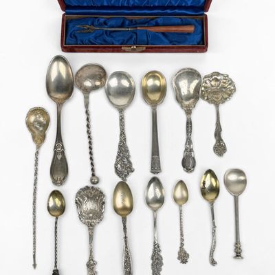 Group of Unique Sterling Spoons Including Tiffany