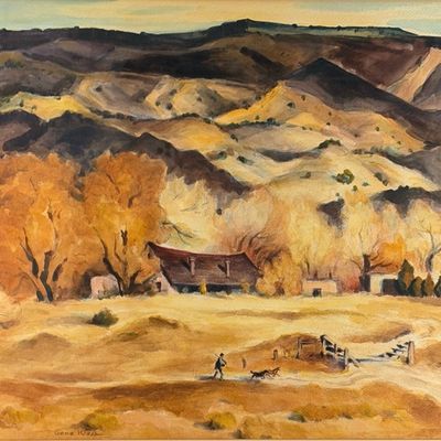 Gene Kloss "Landscape" Watercolor on Paper