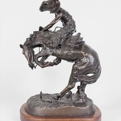 After Frederic Remington "Rattlesnake" Bronze