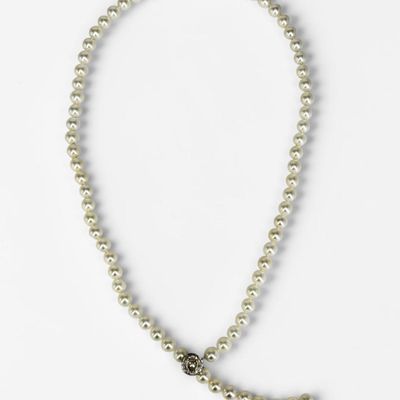 Mikimoto-Style Pearl & Diamond 14K Gold Necklace