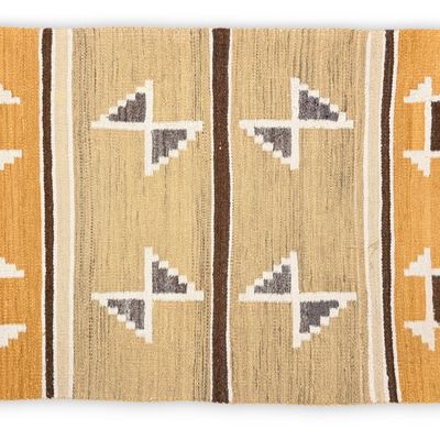 Navajo Paneled Cross & Triangle Rug