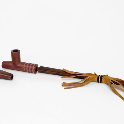 Vintage Native American Ceremonial Peace Pipe