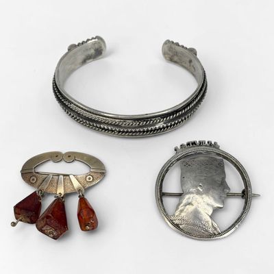 (3) Vintage Silver Jewelry Pieces