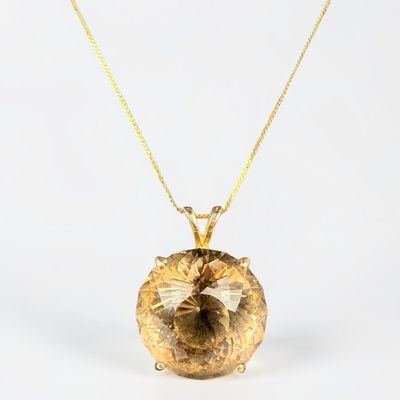 14K Yellow Gold & Citrine Necklace