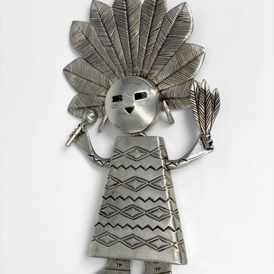 Navajo Sterling Silver Kachina Pendant