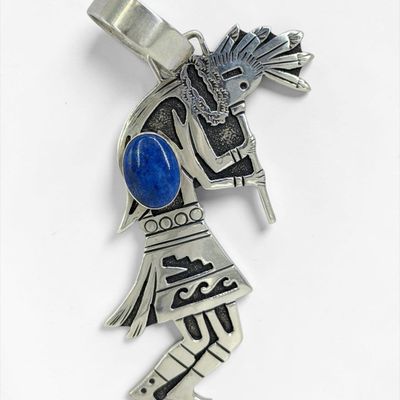 Tommy Singer Sterling Silver & Lapis Lazuli Kokopelli Pendant