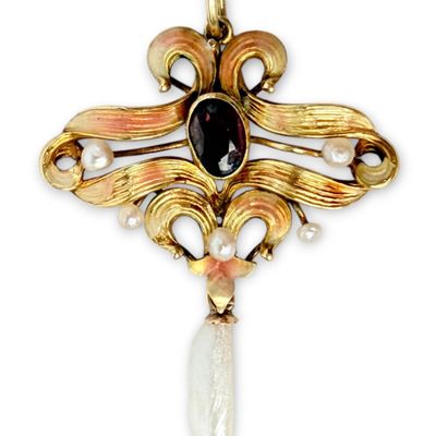 10K Yellow Gold & Pearl Pendant