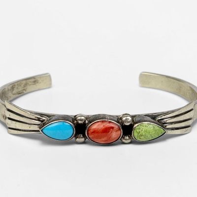 Daniel Martinez Navajo Sterling & Multi-Stone Cuff