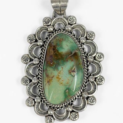 Lloyd Nelson Sterling Silver & Turquoise Pendant
