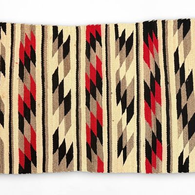 Vintage Navajo Stairstep Patterned Rug