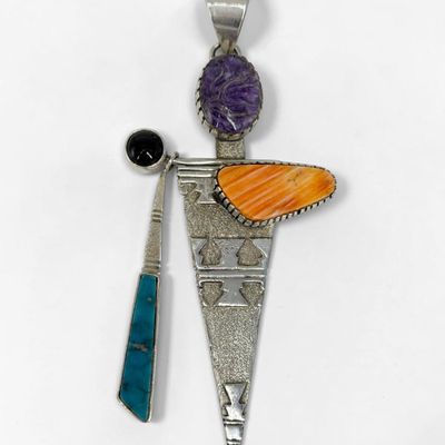 Prairie Fire Multi-Stone Sterling Silver Pendant
