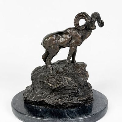 After Charles M Russell "Bighorn Sheep" Bronze
