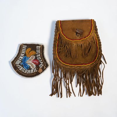 (2) Native American Beaded Pouches