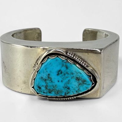 Navajo Turquoise & Sterling Silver Cuff