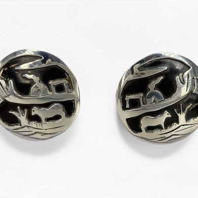 T. Billy Silver Navajo Earrings