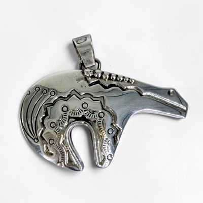 Sterling Silver Native American Big Bear Pendant