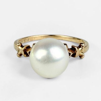 14K Yellow Gold Mikimoto Pearl Ring