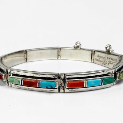 Earl Plummer Navajo Multi-Stone & Turquoise Bracelet