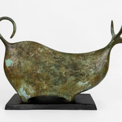 Itzik Benshalom 'Bull' Bronze Sculpture