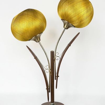 2-Light Mid Century Modern Table Lamp