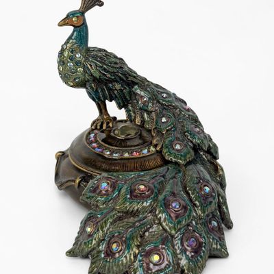 Jay Strongwater Peacock Charm Box