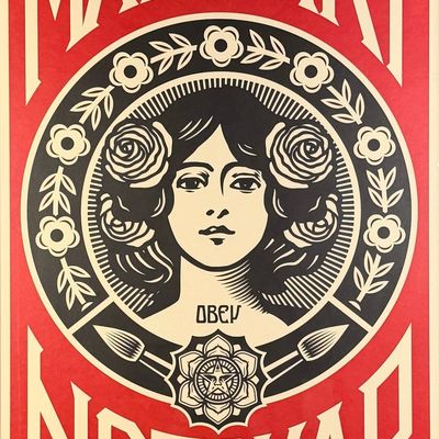 Shepard Fairey "Make Art Not War" Lithograph
