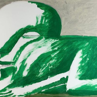Horst Antes "Sphinx" Gouache on Paper