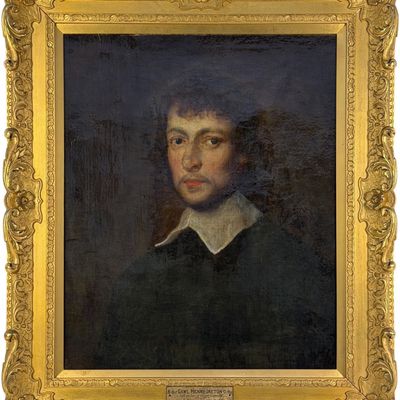 Attributed to Robert Walker "Portrait of Henry Ireton" Oil on Canvas