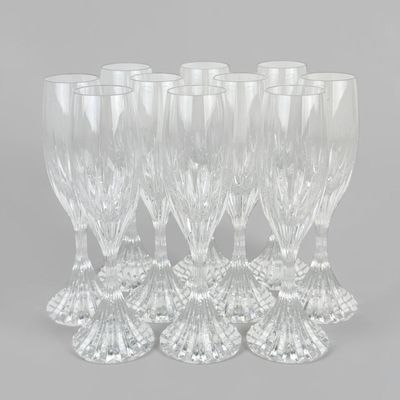 (10) Baccarat Massena Champagne Glasses