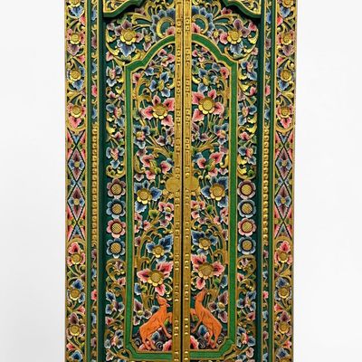 Hand-Carved & Painted Balinese Temple Door