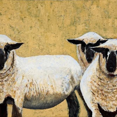 Gregg Rochester "Day of the Lambs" Oil on Canvas