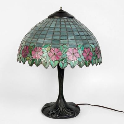 Attributed to Unique Art Glass & Metal Co. Table Lamp