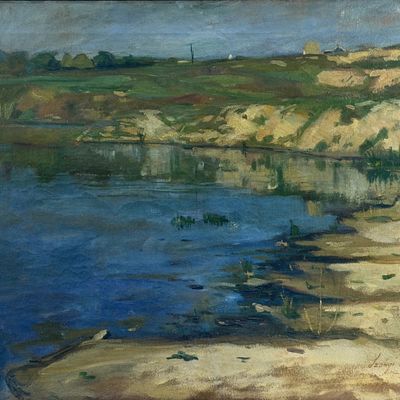 Istvan Szonyi 'Beach Landscape' Oil on Canvas