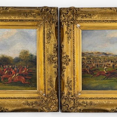 Pair of Samuel Henry Gordon Alken Oil on Canvas Paintings