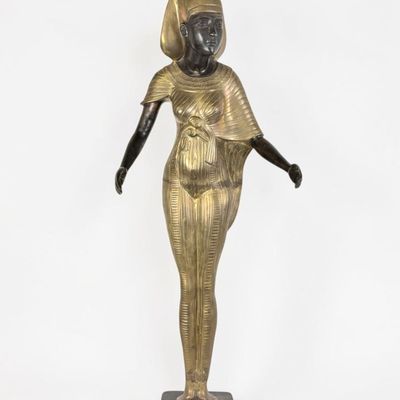 Large Brass Egyptian "Selket" Statue