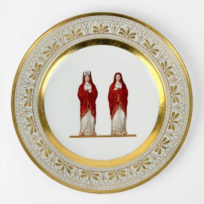 19th Century KPM Style 'High Priestess & Priestess' Plate