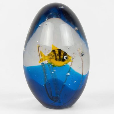 Elio Raffaeli Murano Glass Aquarium Sculpture